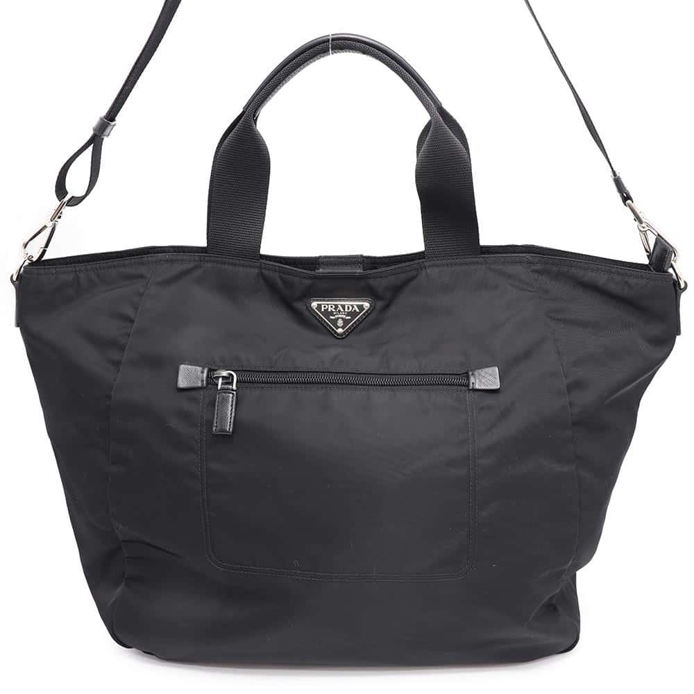 Prada Tessuto Bomber Tote Bag Black